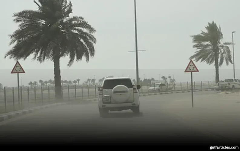 UAE Weather Alert: Dust Storm Hits Dubai and Abu Dhabi, Rain Recorded in Khalifa City